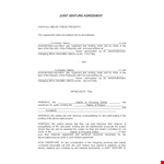 Create a Successful Joint Project with our Joint Venture Agreement Template example document template