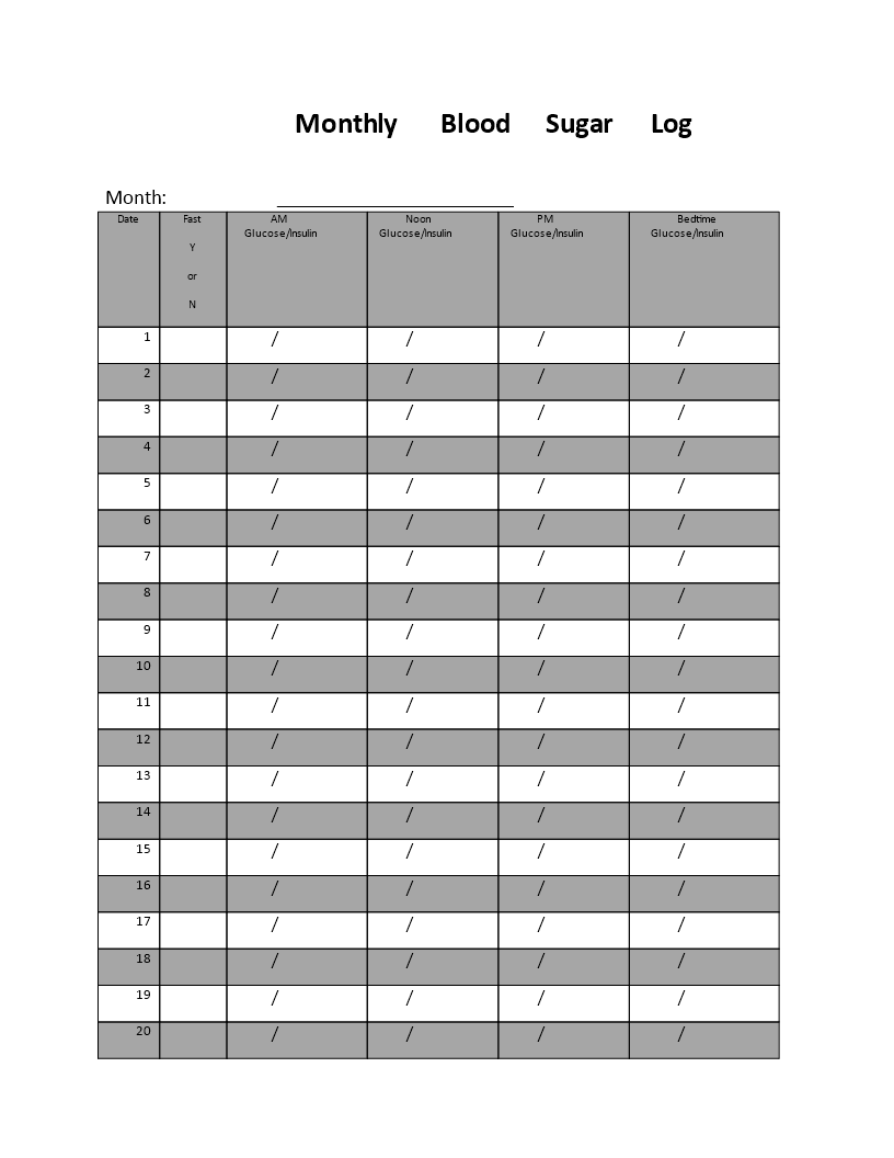 monthly-blood-sugar-log