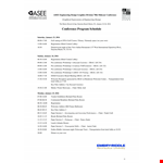 Conference Program | Essential Information example document template
