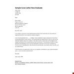 Graduate Job Application Letter example document template 