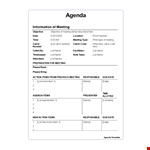 Streamline Your Meetings with an Effective Meeting Agenda Template example document template