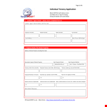 Landlord Tenant Application Form example document template