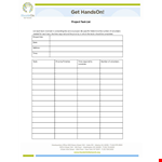 Project Task List Template example document template