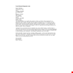 Formal Business Resignation Letter example document template