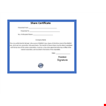 Create a Professional Stock Certificate with our Template - Customize Now example document template