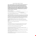 Military General Power of Attorney | Free Form Template example document template