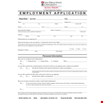 Best Employment Application Template - Create a Professional Job Application example document template