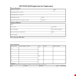 Apply Now for a Restaurant Employment Opportunity | Generic Application example document template