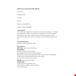 Sales Associate Resume Experience example document template 