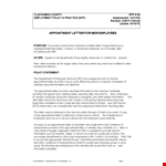 Job Appointment Letter For New Employee Pdf example document template