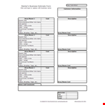 Easy Estimate Template - Create Accurate Estimates | Free Download example document template