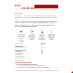 Entry Level Medical Sales Resume example document template 