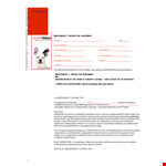 Agreement for Independent Contractor Services example document template 