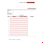 Efficiently Plan Your Meetings | Meeting Agenda Template example document template