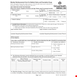 Health Provider Reimbursement Form - Please Provide Information example document template 