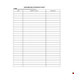 Meeting Attendance Sign In Sheet Template - Track and Register Group Participants example document template