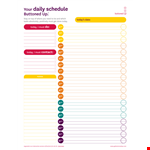 Printable Daily Agenda Planner example document template