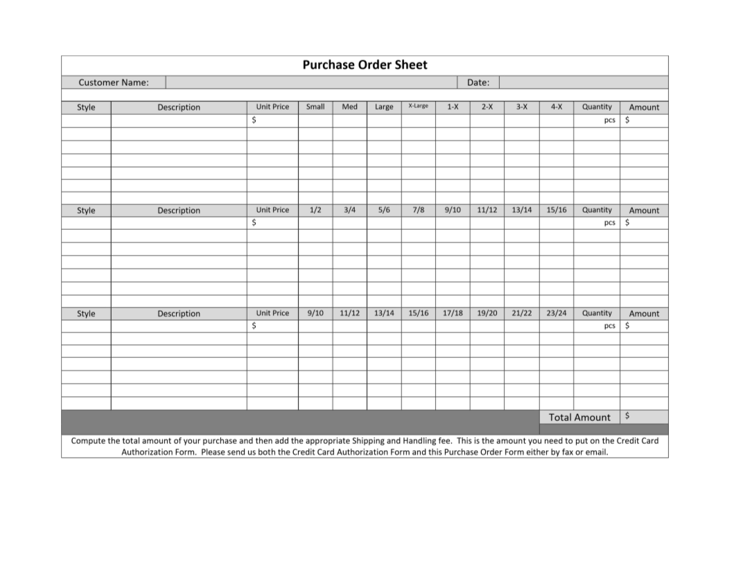 Purchase Order Sheet Template - Easily Track and Manage Purchase Orders