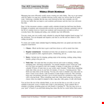 Weekly Study Schedule Template example document template