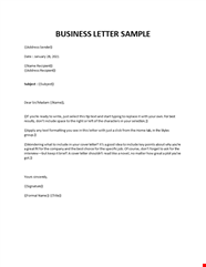 Business Letter Format Examples