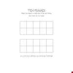 Ten Frame Template - Free Printable and Customizable Ten Frame Template example document template
