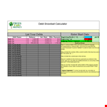 Get Out of Debt Faster with Our Debt Snowball Spreadsheet | Free Download example document template