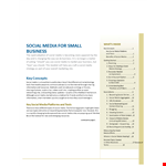 Social Media Business Plan Template example document template