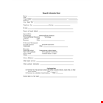 Nonprofit Information example document template