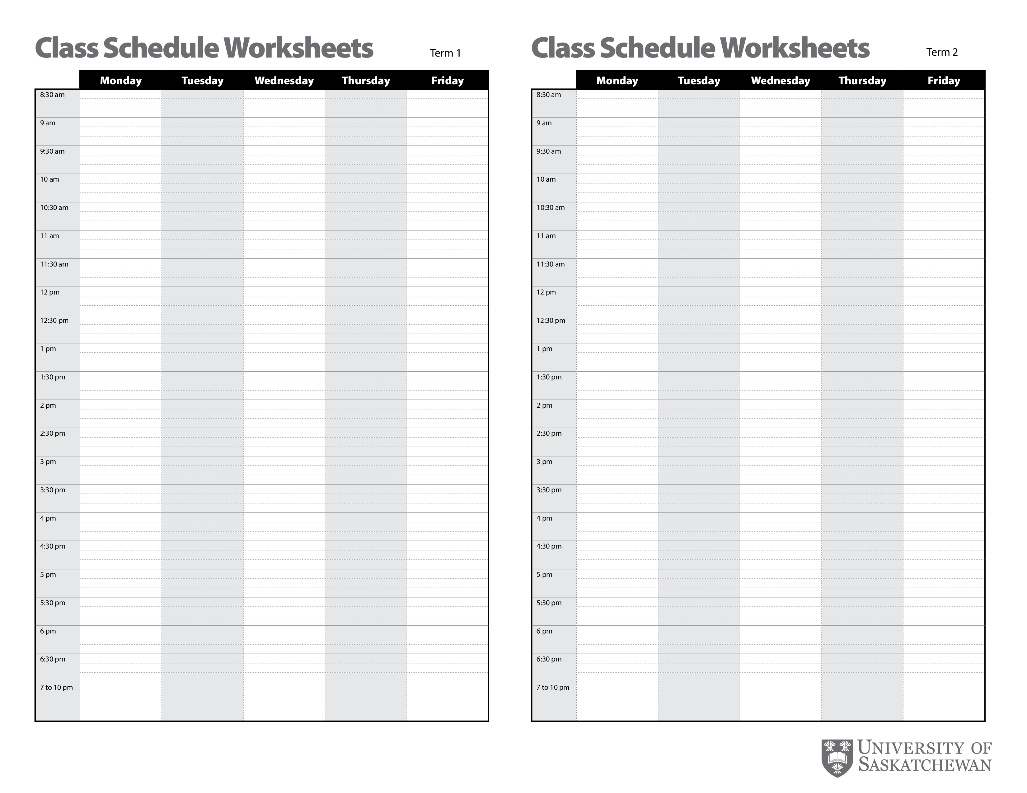 class-schedule-worksheets-template