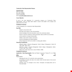 Sales Representative Resume: Experienced in Construction Sales & Representation, Various Products example document template 