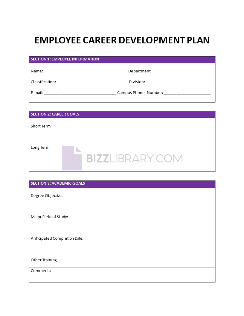 Employee Career Development Plan