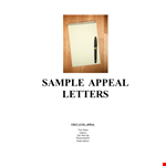 Claim Appeal Letter Sample example document template