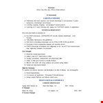 Professional It Manager Resume example document template 