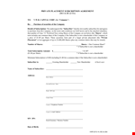 Private Placement Memorandum Template for Company Securities | Subscriber example document template 