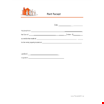 Received Rent Receipt - Easily Record Rental Payments example document template