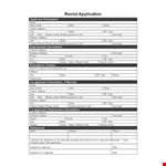 Download Rental Application Template. Easy-to-Use. USA focussed. example document template