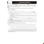 Real Estate Cancellation Form example document template 