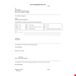 Service Requisition Form Template example document template