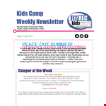 Newsletterweek example document template