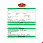 Landscape Employment Application Form example document template