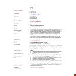 Network Engineer example document template 