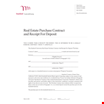 Real Estate Deposit example document template