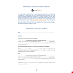 International Consulting Services Contract - Custom Proposal Template example document template