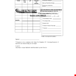 Daily Log Template - Track Your Day with Our Daily Sheet example document template