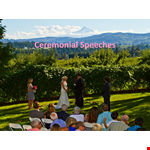 Ceremonial Speeches Week - Inspiring Speeches and Memorable Remarks for Special Occasions example document template 