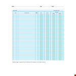 General Ledger Printable Paper Example example document template 