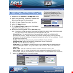Inventory Management Plan Template example document template 
