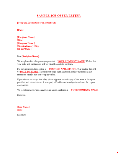 Offer Letter