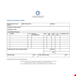 Create Accurate Estimates with Our Easy-to-Use Template example document template 