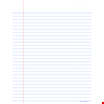 Printable Wide Ruled Notebook Paper example document template